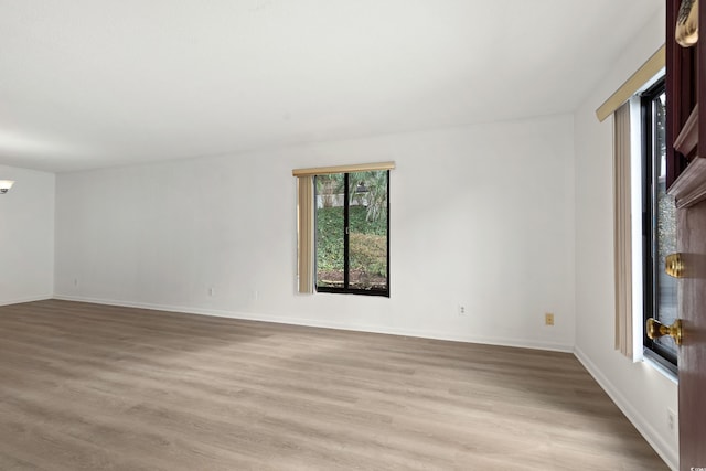 empty room featuring light hardwood / wood-style flooring