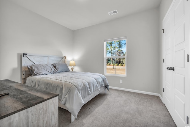 view of carpeted bedroom