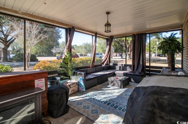 view of sunroom