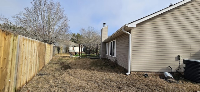 view of property exterior with cooling unit