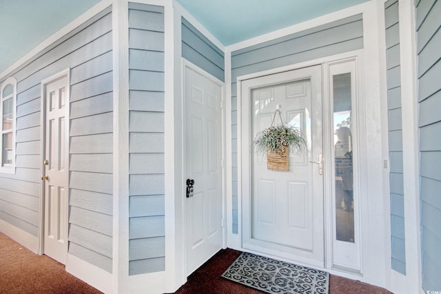 view of doorway to property