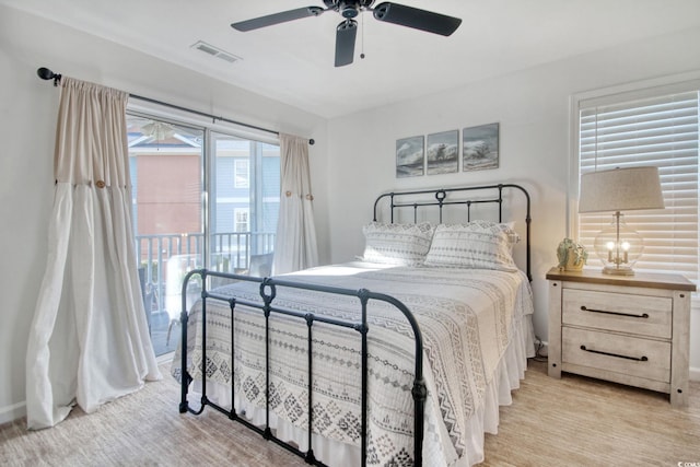 bedroom with ceiling fan