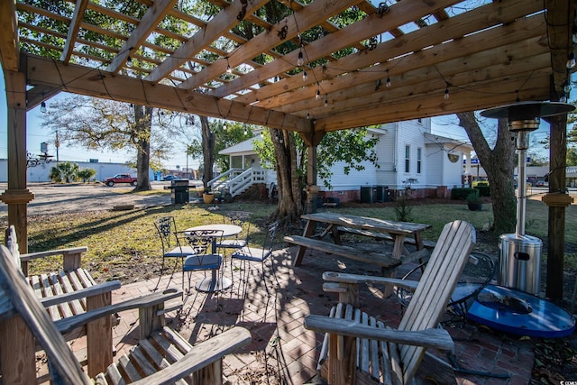 view of patio / terrace with a pergola