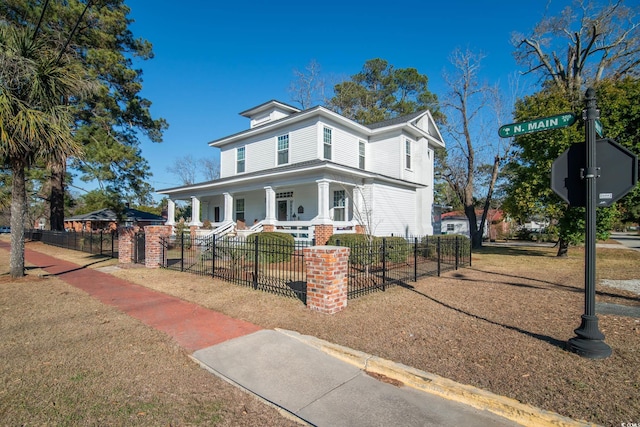 view of front of house featuring covered porch