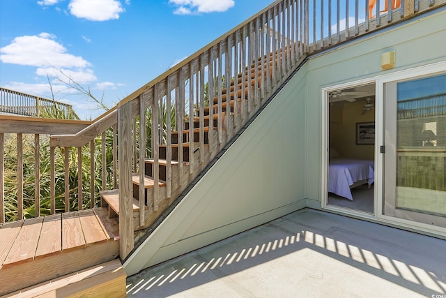 view of stairway