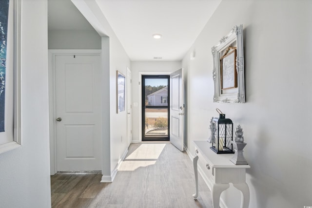 interior space with light wood-type flooring