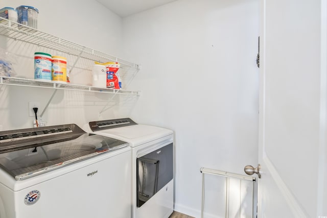 124 Golden Bear Cir, Longs, SC 29568 - clothes washing area featuring washing machine and dryer