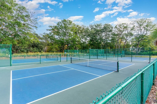 view of sport court featuring basketball hoop