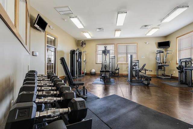 view of exercise room