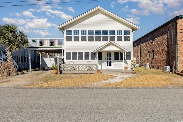 front facade with cooling unit