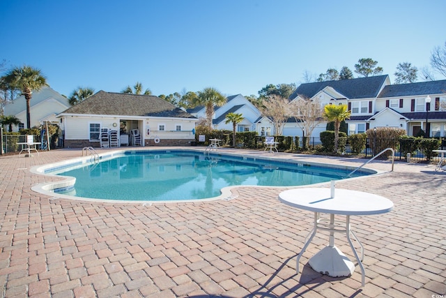 view of pool with a patio area