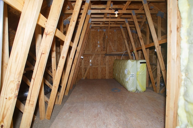 view of attic