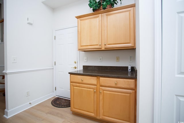 kitchen featuring light hardwood / wood-style floors