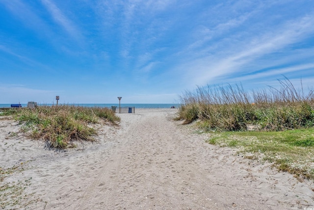 water view featuring a beach view