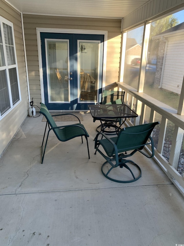 view of sunroom