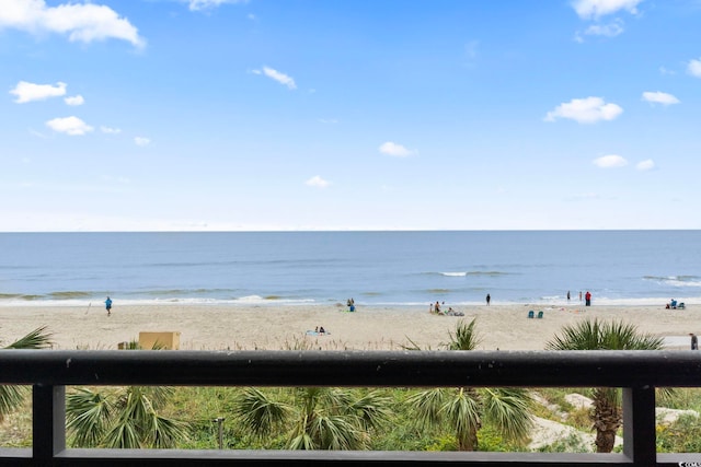 water view with a view of the beach