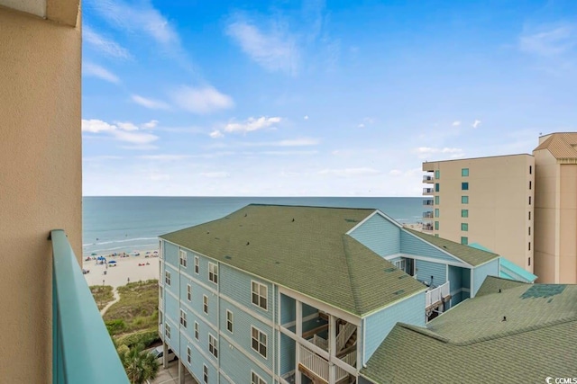 water view featuring a beach view