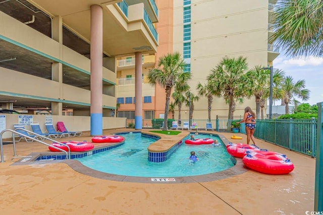 view of pool with a patio area