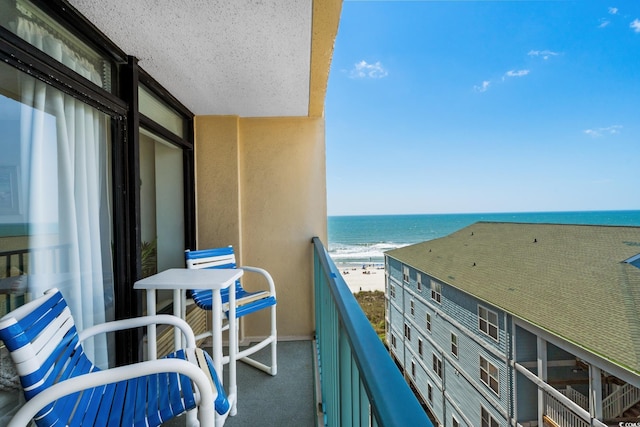 501 S Ocean Blvd Unit 708, North Myrtle Beach, SC 29582 - balcony featuring view of water and beach