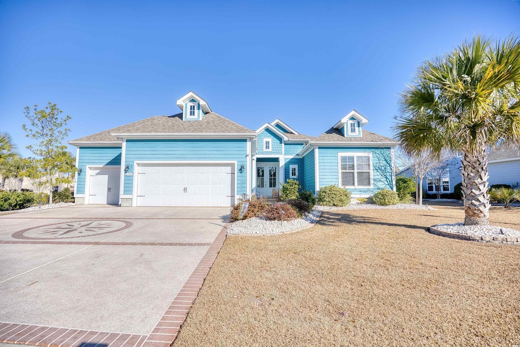 view of front facade with a garage