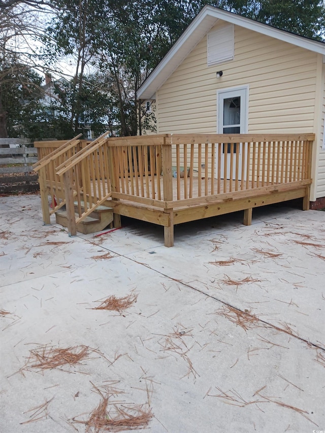 view of wooden terrace