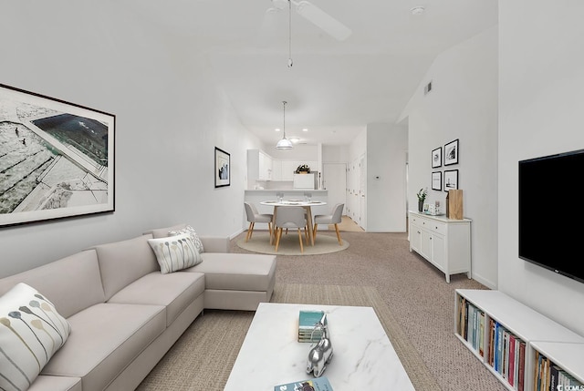 view of carpeted living room