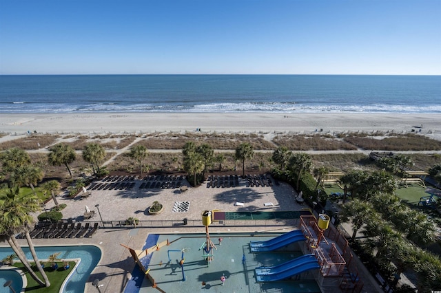 2006 N Ocean Blvd Unit 776, Myrtle Beach, SC 29577 - drone / aerial view of waterfront with a beach