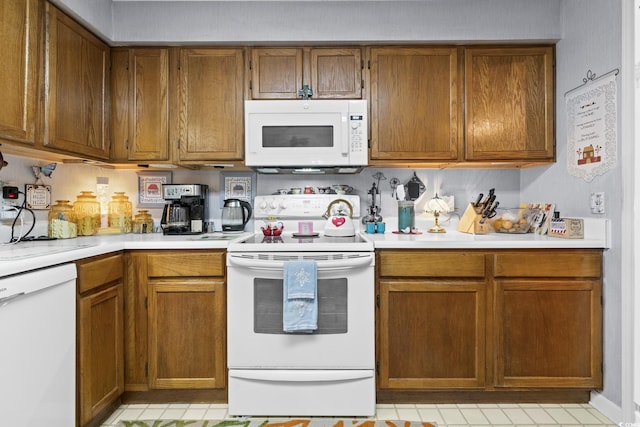 kitchen with white appliances