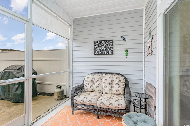 view of sunroom