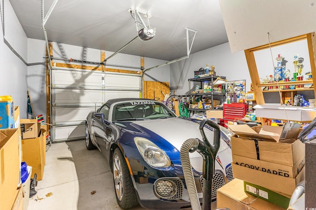 garage featuring a garage door opener