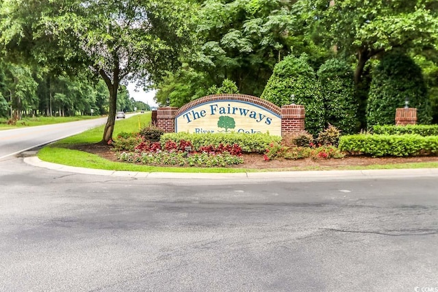 view of community sign