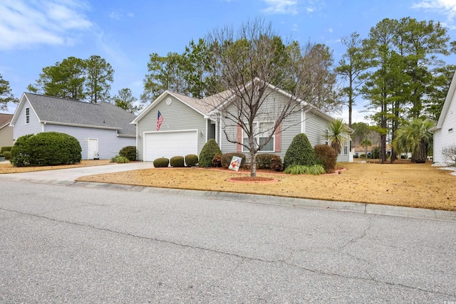 front of property with a garage