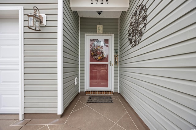 view of doorway to property