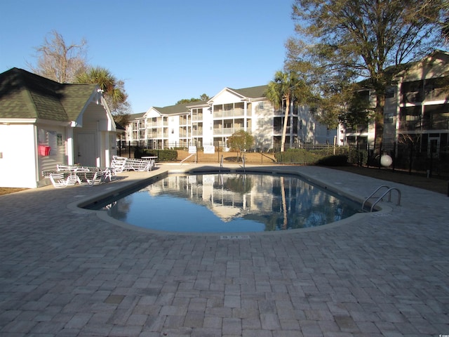 view of pool with a patio area