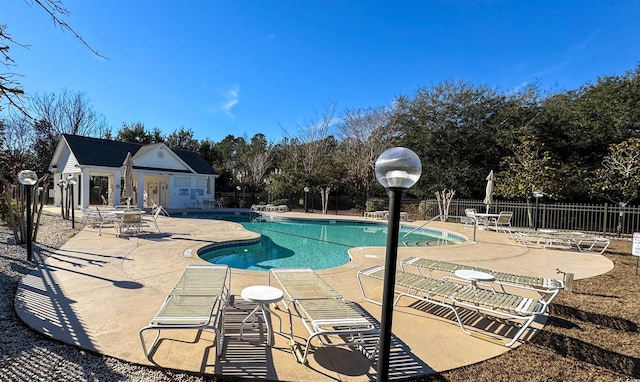 view of pool with a patio area