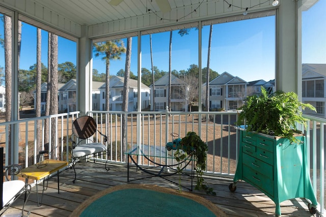 view of sunroom