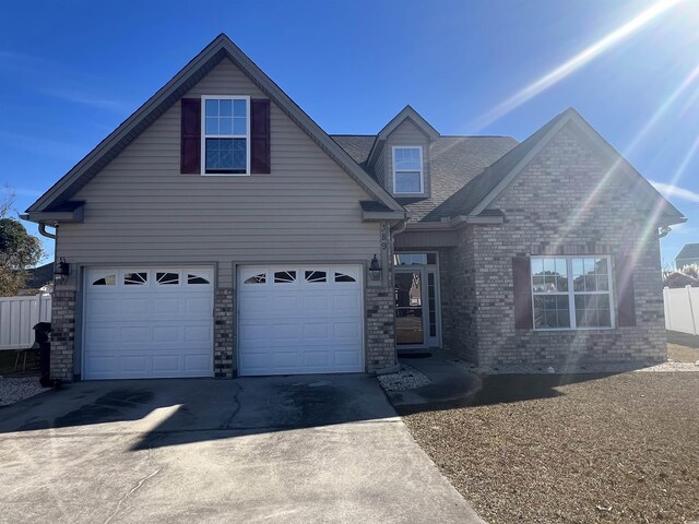 view of property with a garage