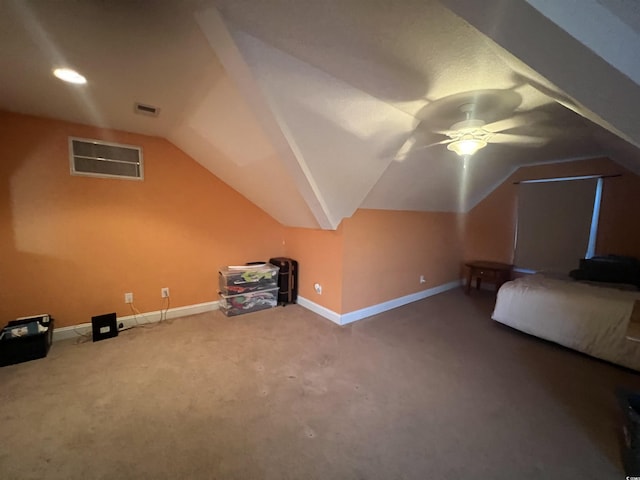 389 Cabo Loop, Myrtle Beach, SC 29588 - bonus room featuring lofted ceiling, carpet, baseboards, and ceiling fan