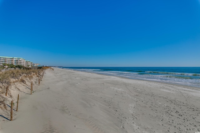 water view featuring a beach view