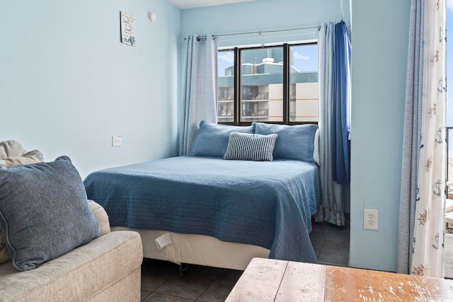 view of tiled bedroom