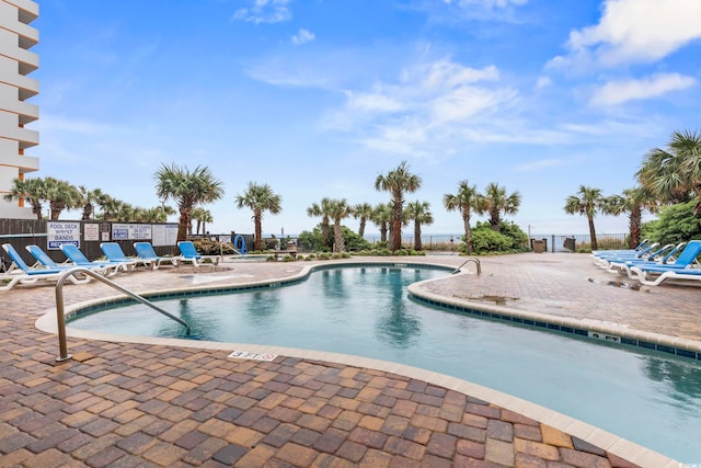 view of pool with a patio