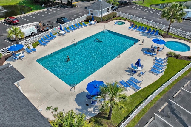 view of pool with a patio