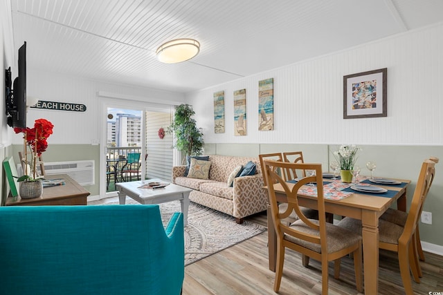 living room with hardwood / wood-style flooring