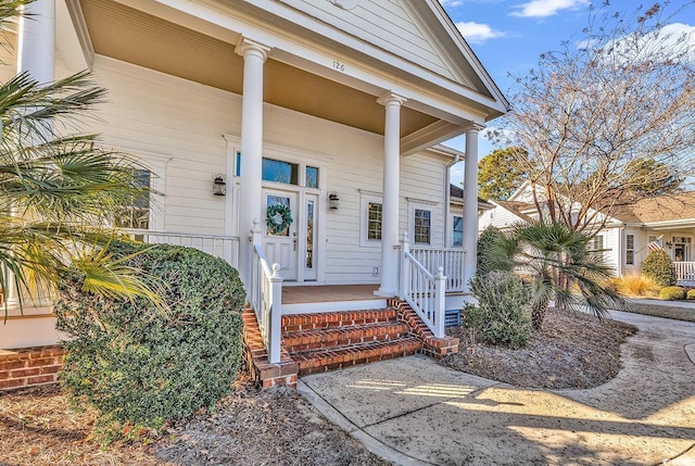 view of doorway to property