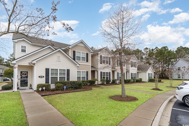 view of front of house with a front yard