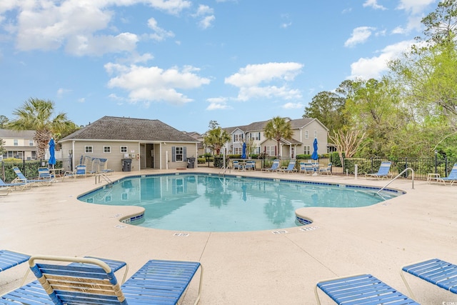 view of pool with a patio area