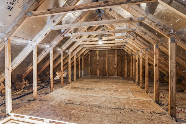 view of attic