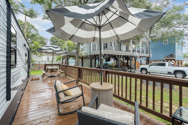 view of wooden deck