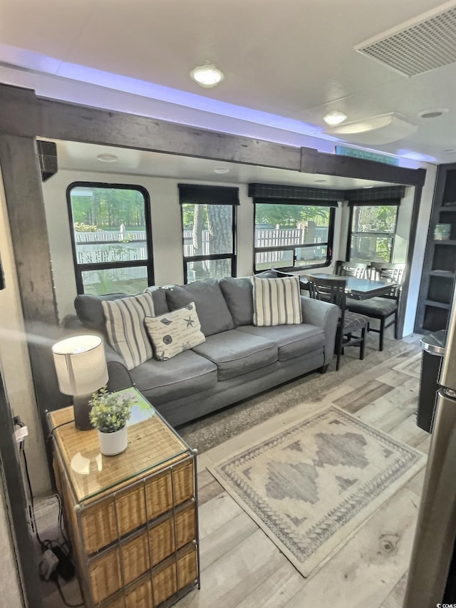 living room featuring hardwood / wood-style floors