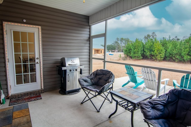 view of sunroom